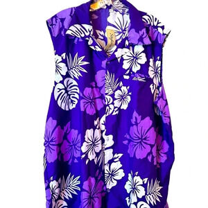 NWT Unisex Casual Summer Hawaiian Blouse Women Men Sleeveless Shirt